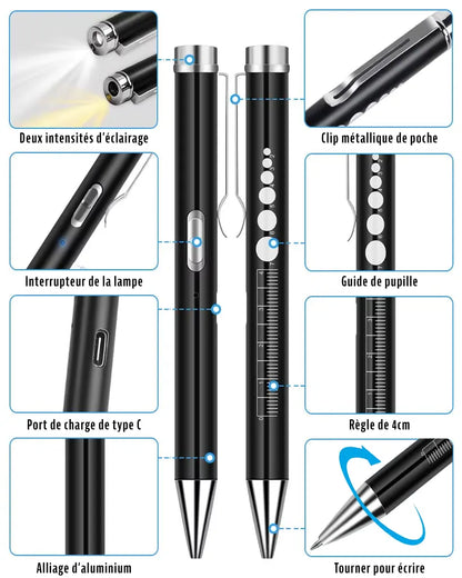 Stylo Lampe DEL 2 intensités USB